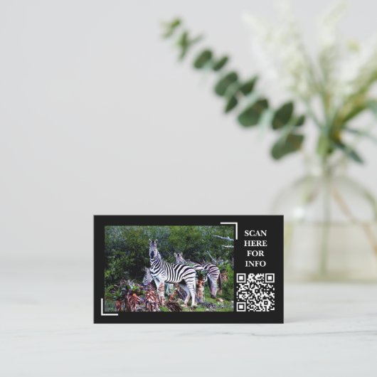 Zebra Aloe Wildlife Photography Custom Visitekaartje (Staand voorkant)