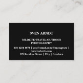 Zebra Aloe Wildlife Photography Custom Visitekaartje (Achterkant)