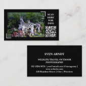 Zebra Aloe Wildlife Photography Custom Visitekaartje (Voorkant / Achterkant)