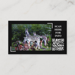 Zebra Aloe Wildlife Photography Custom Visitekaartje