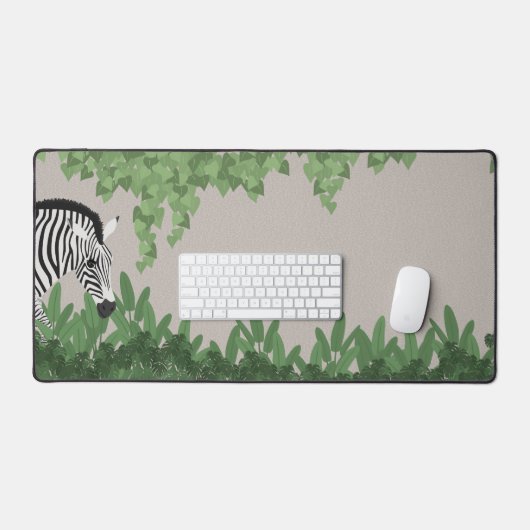 Zebra amongst Leaves Bureaumat (Keyboard & Muis)