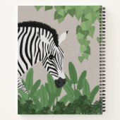 Zebra amongst Leaves Notitieboek (Achterkant)
