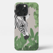 Zebra amongst Leaves Phone Case iPhone Hoesje (Achterkant)