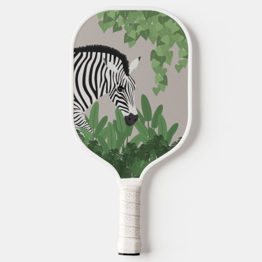 Zebra amongst Leaves Pickleball Paddle (Achterkant)