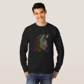Zebra Animal Colourful Zoo Animal T-shirt (Voorkant volledig)
