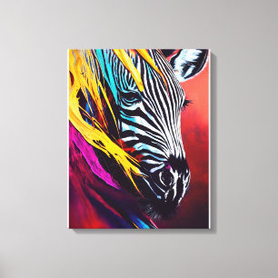 Zebra Animal Discovery Adventure Natuur Planet Canvas Afdruk