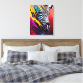 Zebra Animal Discovery Adventure Natuur Planet Canvas Afdruk (Insitu (Slaapkamer))