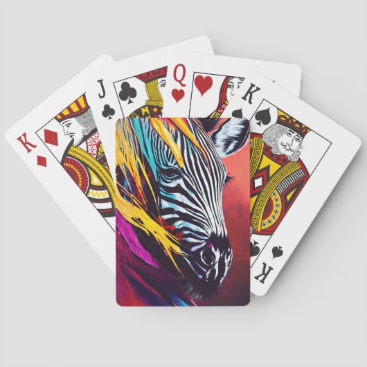 Zebra Animal Discovery Adventure Natuur Planet Pokerkaarten (Achterkant)