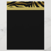 Zebra Animal Flyer Salon Spa Gold Black (Achterkant)