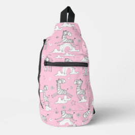 Zebra Animal Line Set Sling Bag