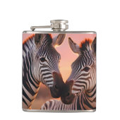 Zebra Animal Natuur Wildlife Affection Caring Heupfles (Voorkant)