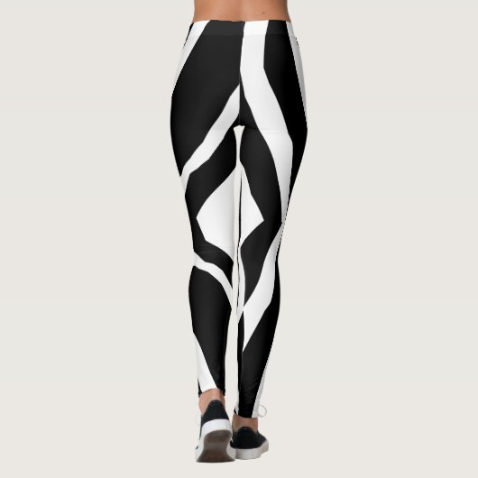 Zebra Animal Pattern#3 Designer Tights Legging (Achterkant)