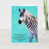 Zebra Animal Praise Bible Verse Art Note Kaart (Voorkant)