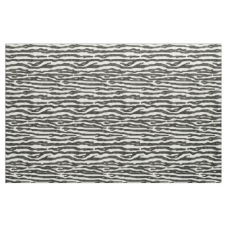 Zebra Animal Print Black Ecru Striped Patroon Stof