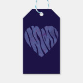 Zebra Animal Print Paars Heart Cadeaulabel (Voorkant)