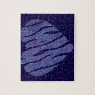 Zebra Animal Print Paars Heart Legpuzzel