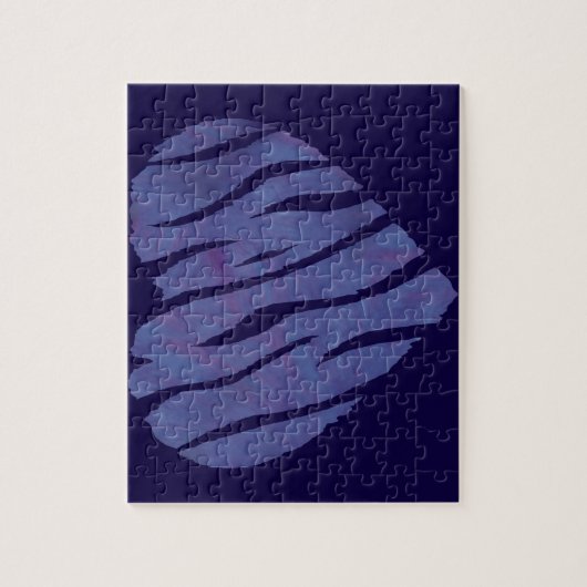 Zebra Animal Print Paars Heart Legpuzzel (Verticaal)