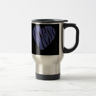 Zebra Animal Print Paars Heart Reisbeker
