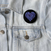 Zebra Animal Print Paars Heart Ronde Button 5,7 Cm (In situ)