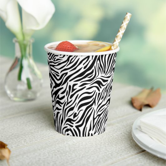 Zebra Animal Print Papier beker (Insitu)