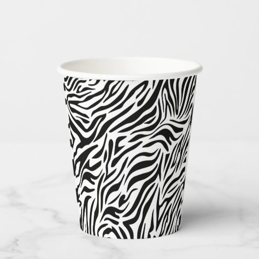 Zebra Animal Print Papier beker (Achterkant)