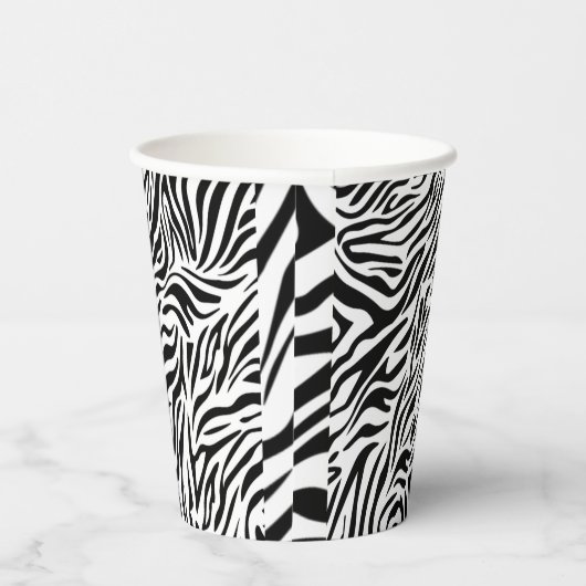 Zebra Animal Print Papier beker (Rechts)
