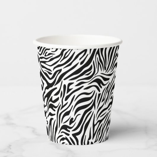 Zebra Animal Print Papier beker (Voorkant)