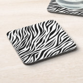 Zebra Animal Skin Print Pattern-15391 Bier Onderzetter (Linkerzijde)