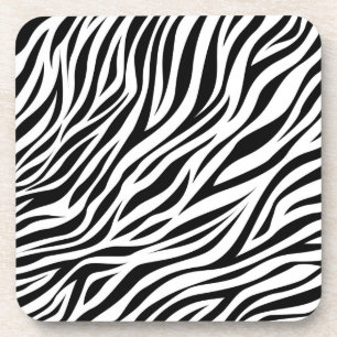Zebra Animal Skin Print Pattern-15391 Bier Onderzetter