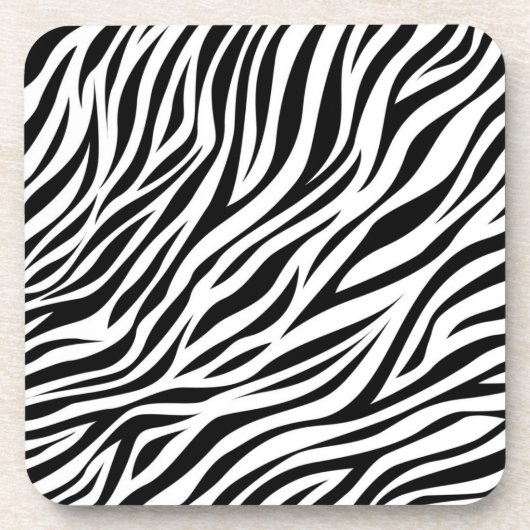Zebra Animal Skin Print Pattern-15391 Bier Onderzetter (Voorkant)