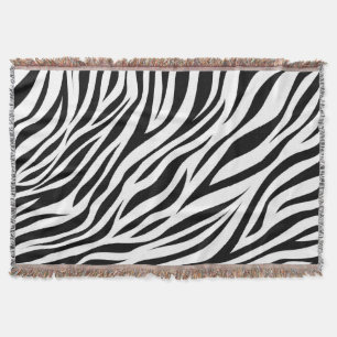 Zebra Animal Skin Print Pattern-15391 Deken