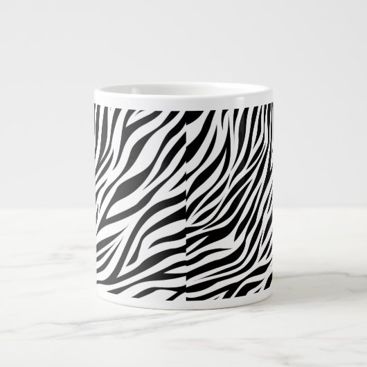 Zebra Animal Skin Print Pattern-15391 Grote Koffiekop (Voorkant)