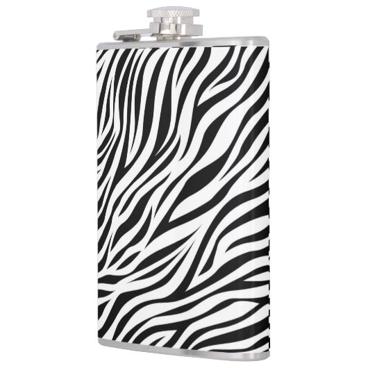 Zebra Animal Skin Print Pattern-15391 Heupfles (Links)