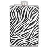 Zebra Animal Skin Print Pattern-15391 Heupfles (Voorkant)