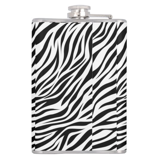 Zebra Animal Skin Print Pattern-15391 Heupfles (Achterkant)