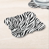 Zebra Animal Skin Print Pattern-15391 Kartonnen Onderzetters (Gekanteld)