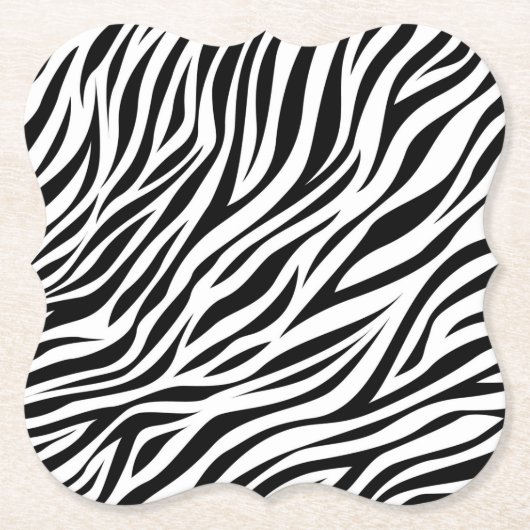 Zebra Animal Skin Print Pattern-15391 Kartonnen Onderzetters (Voorkant)