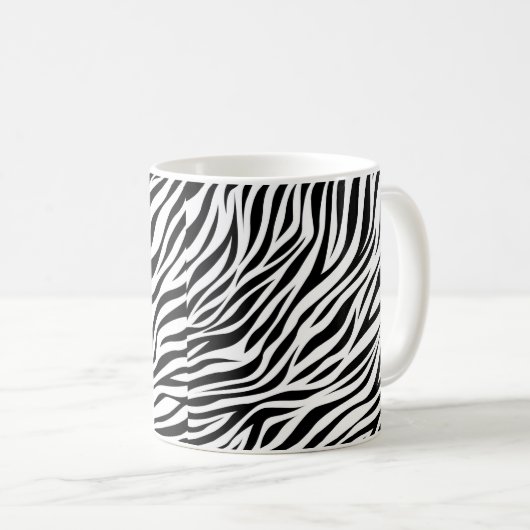 Zebra Animal Skin Print Pattern-15391 Koffiemok (Voorkant rechts)
