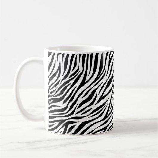 Zebra Animal Skin Print Pattern-15391 Koffiemok (Links)