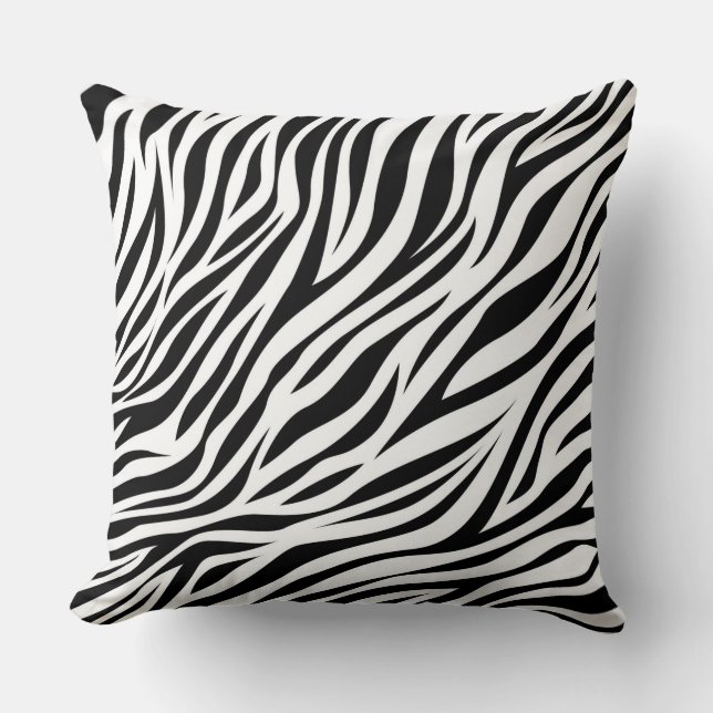 Zebra Animal Skin Print Pattern-15391 Kussen (Voorkant)