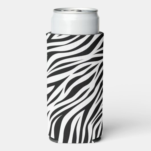 Zebra Animal Skin Print Pattern-15391 Seltzer Blikjeskoeler (Seltzer Achterkant)