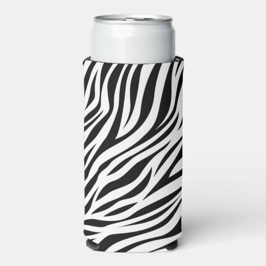 Zebra Animal Skin Print Pattern-15391 Seltzer Blikjeskoeler (Seltzer Voorkant)