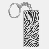 Zebra Animal Skin Print Pattern-15391 Sleutelhanger (Voorkant Links)