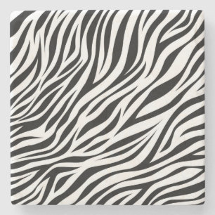 Zebra Animal Skin Print Pattern-15391 Stenen Onderzetter