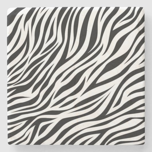 Zebra Animal Skin Print Pattern-15391 Stenen Onderzetter (Voorkant)