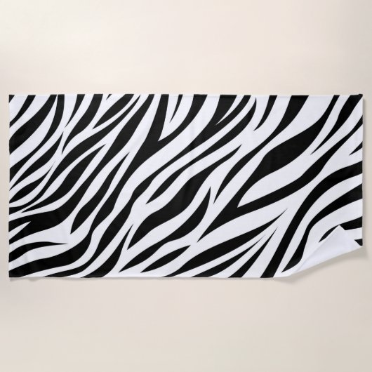 Zebra Animal Skin Print Pattern-15391 Strandlaken (Voorkant)