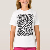 Zebra Animal Skin Print Pattern-15391 T-shirt (Voorkant)