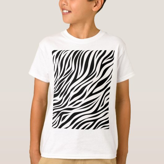 Zebra Animal Skin Print Pattern-15391 T-shirt (Voorkant)