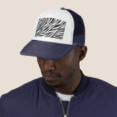 Zebra Animal Skin Print Pattern-15391 Trucker Pet (In situ)