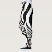 Zebra Animal Skin Texture Pattern-88 Leggings (Links)